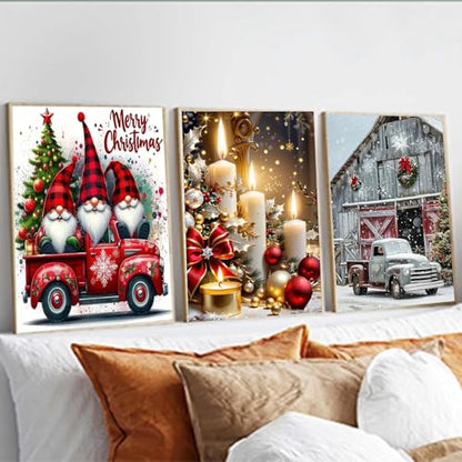 3 Pack Diamond Painting Kits for Adults Christmas Diamond Art Kit 12x16in - color: 3 Pack Christmas-D, size: 11.8 × 15.7 in (30 × 40 cm)