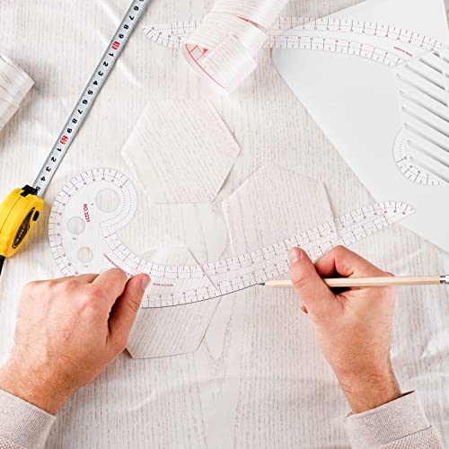 UTENEW French Curve Ruler Sewing, Comma Shaped 42cm Drawing Template Tool, Drafting Clothes Sleeves 2 Pack