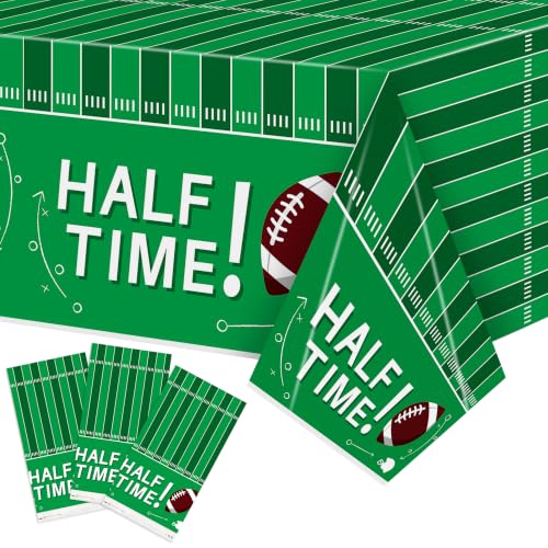 3Pcs Football Party Tablecloths Half Time Birthday Decorations - color: Half Time Football