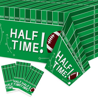 3Pcs Football Party Tablecloths Half Time Birthday Decorations - color: Half Time Football