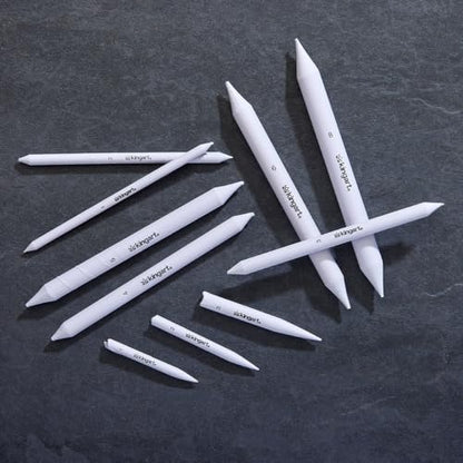 KINGART 10-Piece Blending Stumps & Tortillions Paper Art Blenders for Sketching & Drawing, Blending & Shading Pencils, Student Artist Charcoal Sketch Drawing Tools