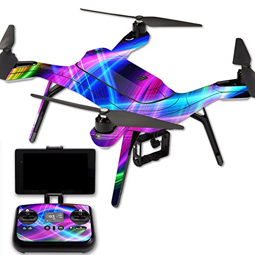 MightySkins Skin Compatible with 3DR Solo Drone Quadcopter wrap Cover Sticker Skins Light Waves - color: Light Waves
