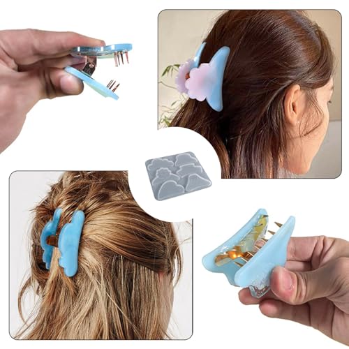 Silicone Resin Hair Claw Clip Mold, 1 Pc, Shark Hairpin