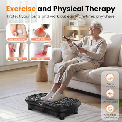 AXV Vibration Plate Exercise Machine Fitness Platform Body Vibrating Board - color: BT.PRO.DEEP