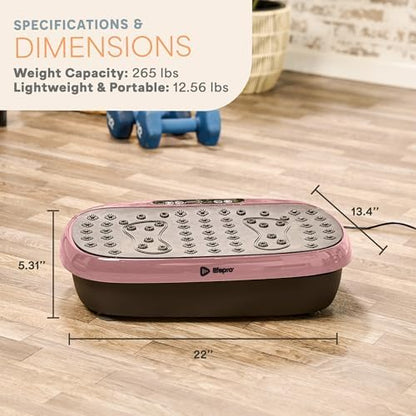 Lifepro HexaPlate Lite Compact Vibration Plate with Magnetic Acupoints - color: Rose Gold