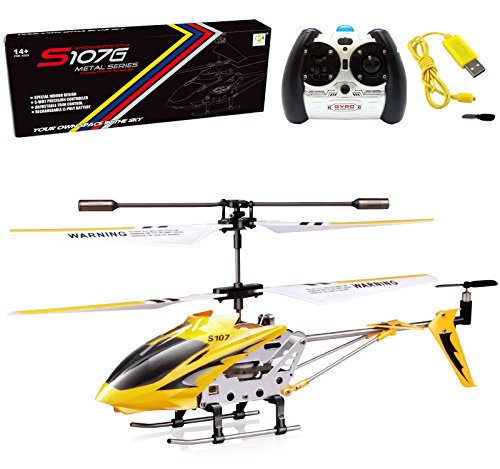 Cheerwing S107/S107G Phantom 3CH 3.5 Channel Mini RC Helicopter with Gyro Yellow - color: Yellow
