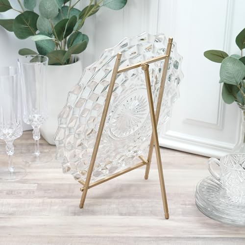 Bard's Satin Gold-toned Metal Easel, 12" H x 7" W x 7.75" D
