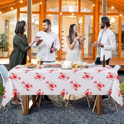 Oudain 54 Inch x 100 ft Crawfish Boil Lobster Tablecloth Roll Cutter Box - style: Crawfish