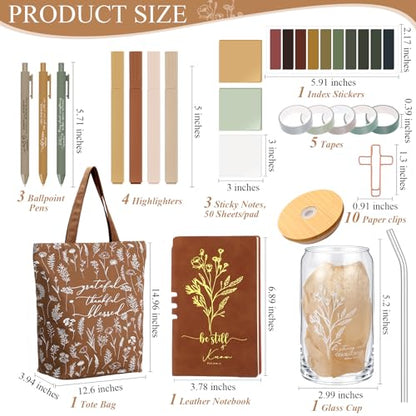 29 Pcs Bible Journaling Supplies Kit, Back to School Gifts - color: Brown, style: Boho