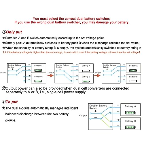 VGEBY Electric Bike Dual Battery Connector Adapter, XT90 Interface Bike Dual Battery Parallel Module Adapter Discharge Balancer