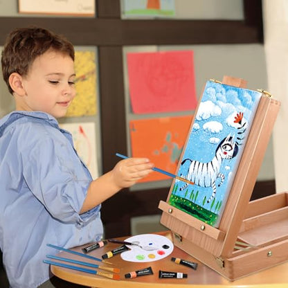 Goldge Tabletop Easel Acrylic Paint Set, Painting Kits for Adults