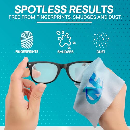 Custom Microfiber Cleaning Cloth, Lens Wipes (5 Pack, Single Sided) - color: 1. Single Sided, size: 5 - Pack