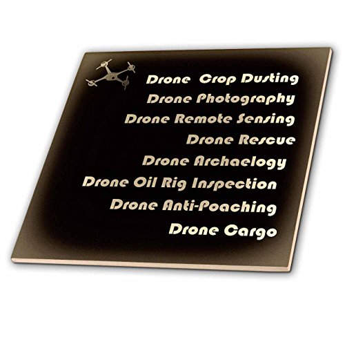 3dRose Antique Drone with DIY Accelerometer Gyroscope Brushless Motor GPS 4 Inch Ceramic Tile