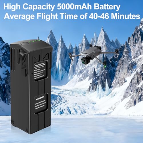2-Pack Mavic 3 Batteries 5000mAh Up to 46 Mins Flight Time and LCD Display Mavic 3 Pro Battery Charger Compatible with DJI Mavic 3/3 Pro/3 Cine/3 Classic/3 Pro Cine/3 Enterprise Series