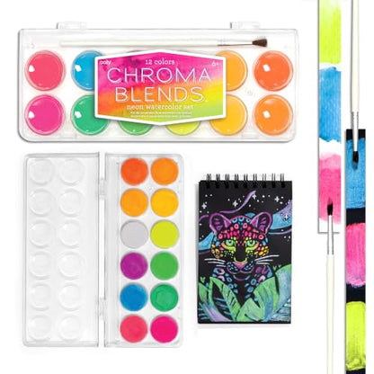 Ooly Chroma Blends Neon Watercolor Paint Set - style: Chroma Blends Neon Pods