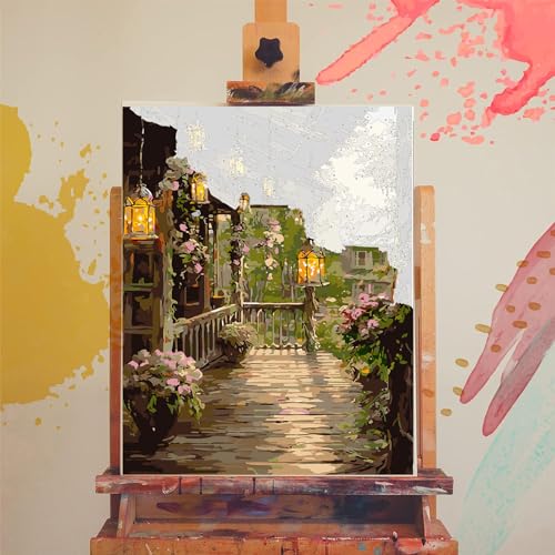 Landscape Paint by Numbers for Adults - Scenery Paint by Number on Canvas - color: MT12368