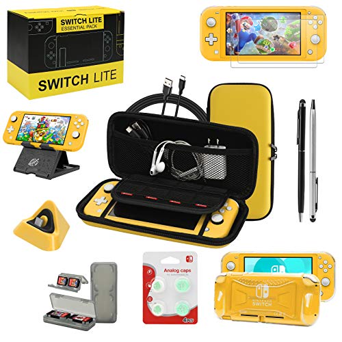 Switch Lite Case 16-in-1 Accessories Bundle for Nintendo Switch Lite (2019) - color: Yellow