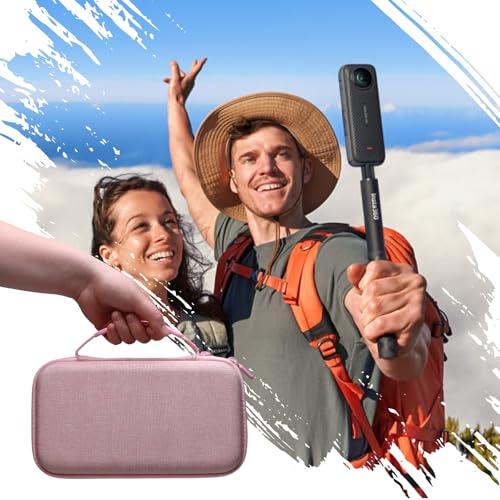 XANAD Hard Case for Insta360 X5 / X4 / X4 Air /X3 / X2 Action Camera,Pink - color: Pink