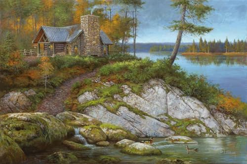 Ledgebay Paint by Numbers Kit for Adults, 16x20 Unframed Canvas - color: Away From It All, size: 16" x 20" Unframed