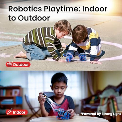Sillbird STEM Solar Robot Building Kit, 12-in-1 Gift for Boys Ages 8-13 - color: Blue-red