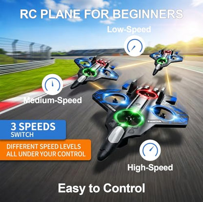 RC Plane, Foam Remote Control Airplane for Hobbyists Pilots Beginners - color: Blue