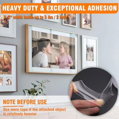 Double Sided Tape Heavy Duty - Extra Long (16.65FT) , Nano Tape for wall - size: 16.6 FT
