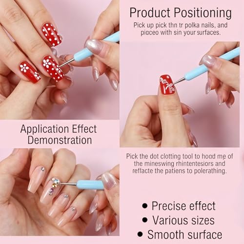 10 PCS Silicone Clay Tools, Silicone Brushes for Crafts Polymer Modeling Dotting Tool Clay Texture Tool Silicones Sculpting Tools for DIY Handicraft Embossing Pottery Nails