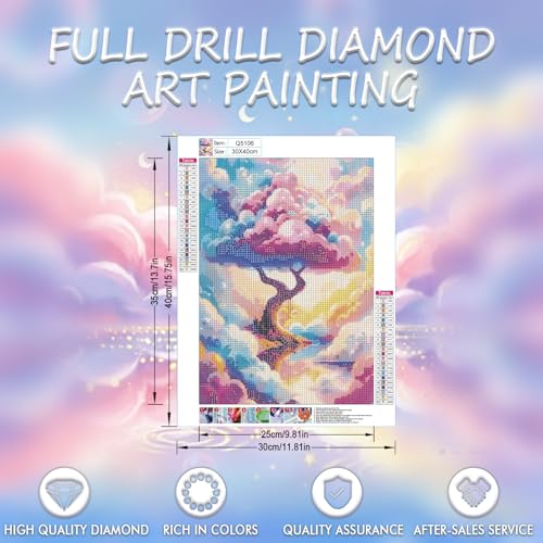 DOTSOPS 5D Dreamland Diamond Painting Kits for Adults 11.8 x 15.7 Inches - color: Tree