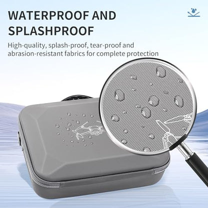 Hard Carrying Case for Dji Mini 4 Pro (with RC2 Controller), Waterproof PU Portable Travel Shoulder Bag and Handbag 2 in 1