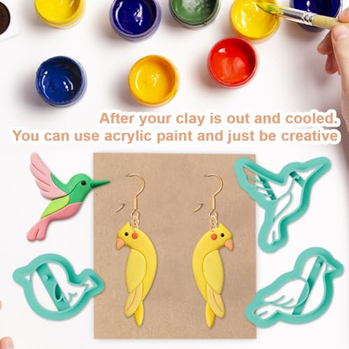 18Pcs Bird Polymer Clay Cutters Swallow Clay Earrings Cutters - color: Bird