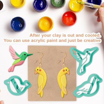 18Pcs Bird Polymer Clay Cutters Swallow Clay Earrings Cutters - color: Bird
