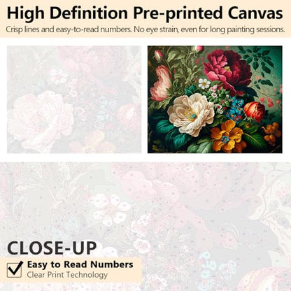 TUMOVO Flower Bunch Paint by Numbers Kit for Adults - color: Beautiful