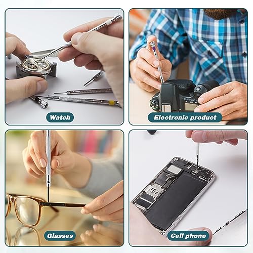Professional 8-Piece Micro Precision Screwdriver Set with 2 Tweezers for Electronics, Jewelry, and Watch Repair