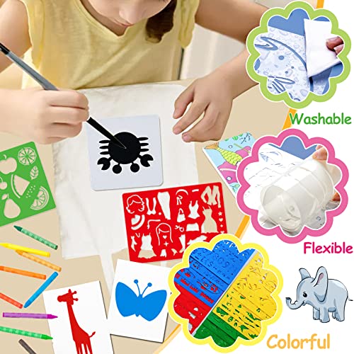 Stencils for Kids, 32 pcs Plastic Drawing Stencils Kits Animals Shape Stencils for Kids Boys Grils Crafts School Art Projects - color: Multi 32PCS