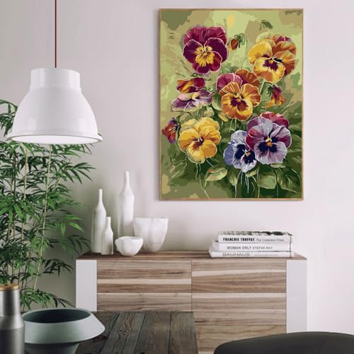 VIGEGU Flowers Paint by Numbers Kit for Adults Beginner 16x20 Inch - color: MT6177