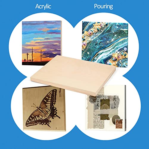 Falling in Art 2 Pack 20x20 Unfinished Birch Wood Panels Kit for Painting - size: 20*20 2-pack