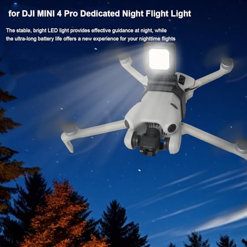 Drone LED Night Navigation Searchlight for DJI Mini4 Pro, Anti-Collision 180° Night Fill Light With 3-Mode Adjustment, Built-in Battery Mini4 Pro Accessory