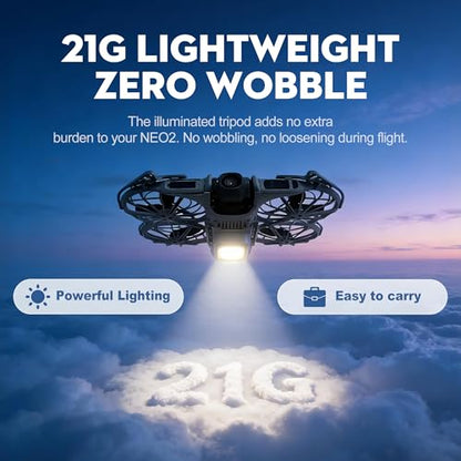 Strobe Light for DJI Neo 2, Neo 2 Light Landing Gear, Raises Height by 10mm, Night Lighting, Drone Accessory, with USB Charging Cable