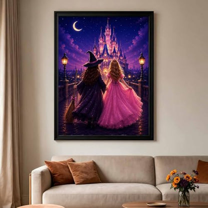 Diamond Art Kits for Adults,Princess and Witch Castle Diamond Painting - color: HS048-1