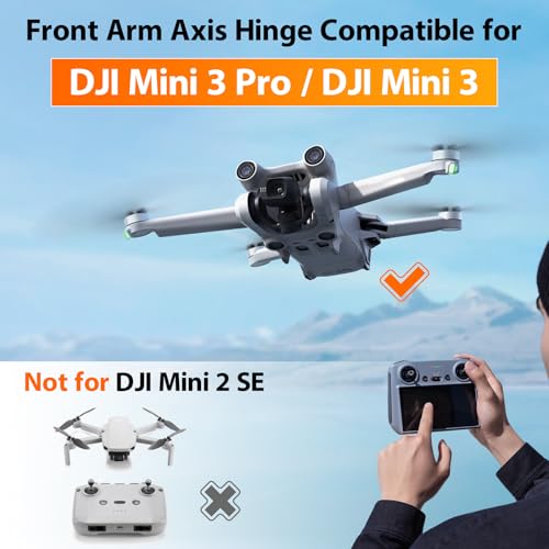 Front Arm Axis Replacement for DJI Mini 3 Front Arm Shaft Screws Front Arm Hinges for DJI Mini 3 Pro Drone Accessories Parts with Repair Tools（3Pcs Screws）