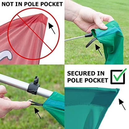 Vispronet Open Feather Flag Kits - 13.5ft Flag Complete with Basic Pole Set, Ground Stake, and Premium Bag… - color: Red, size: Basic/Ground Stake + Premium Bag