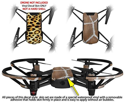 Skin Decal Wrap 2 Pack Compatible with DJI Ryze Tello Fractal Fur Leopard Drone NOT Included