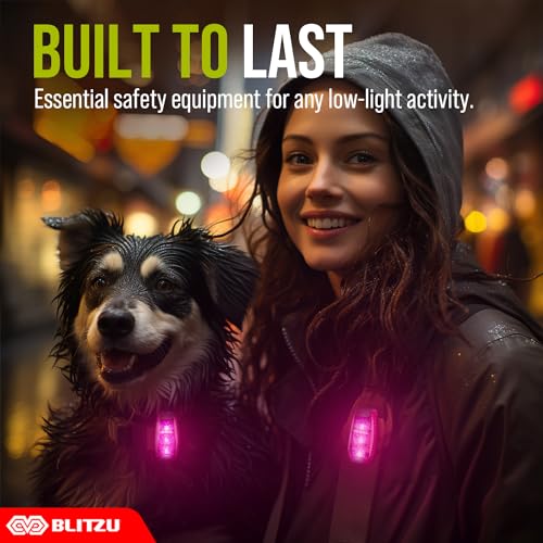 LED Safety Lights 4 Pack, Clip On High Visibility Strobe Light for Walk Run - color: Pink