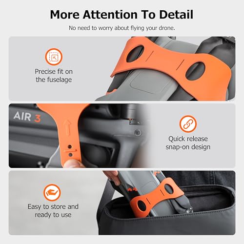 Propeller Holder for DJI Air 3S/Air 3 Accessories, Propeller Guard Strap for DJI Air 3S/Air 3 Drone, Propeller Protector Stabilizer and Fixator (Orange)