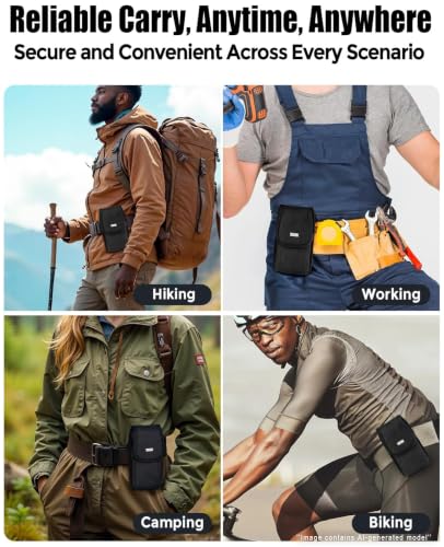 PiTau Belt Holster for iPhone & Pro 17 16 16e 15, Samsung Galaxy S26 S25 - size: Small