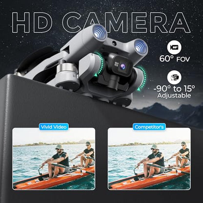Contixo F21 Pro Drone with Dual Camera, 30 Min Flight Time With 2 Batteries, 4.3" Screen Remote, Obstacle Avoidance, Optical Flow Hover, 2.4GHz FPV, Altitude Hold, 3D Flip Drones For Adult Teenager - style: F21 Pro