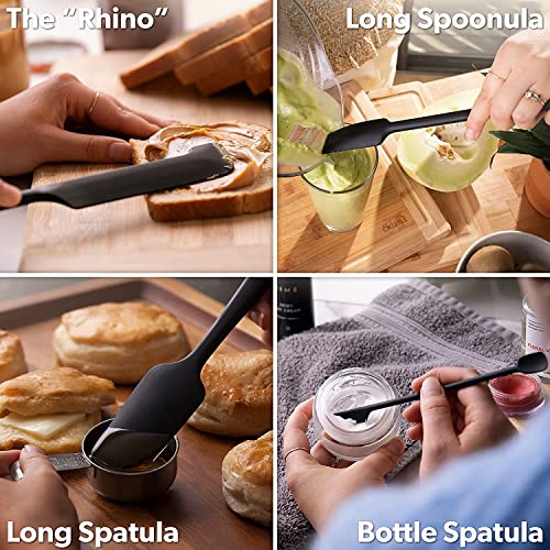 DI ORO Silicone Jar Spatula Set - 600F Heat Resistant, 5-Pc Red - color: Red