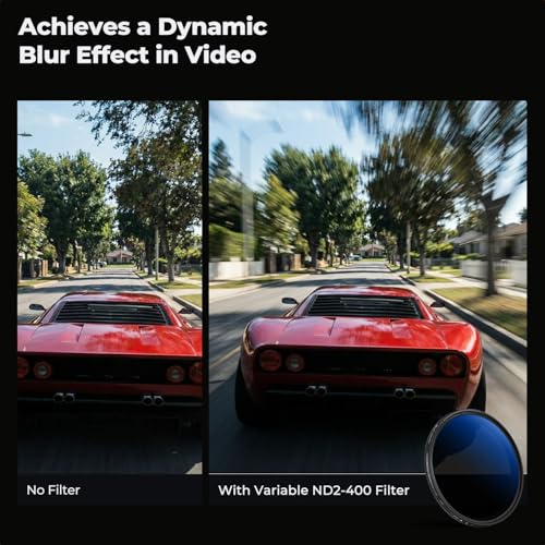 K&F CONCEPT 77mm Variable ND Lens Filter ND2-ND400 (1-9 Stops) Ultra Slim - size: 77mm