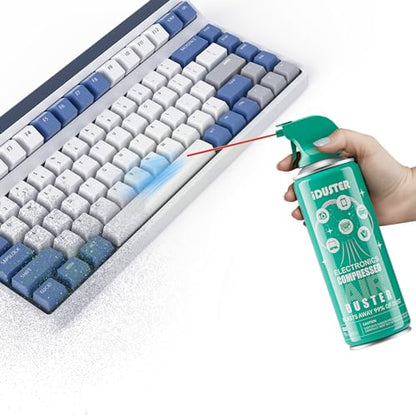 iDuster Disposable Compressed Gas Duster - 10oz Compressed Air Can, Computer and Keyboard Cleaner, 3 Packs - size: 3PCS 10oz