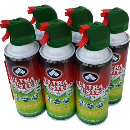 Ultra Duster Compressed Air Cleaner for Electronics, 10 oz., 6-Pack - style: 6 Pack